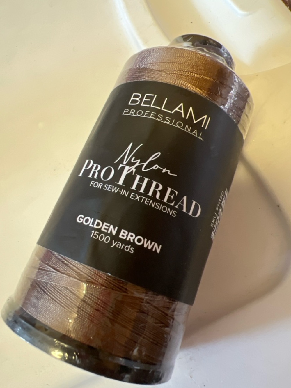 Bellami Nylon Thread Golden Brown 1500 Yards Sew In Extensions Professional